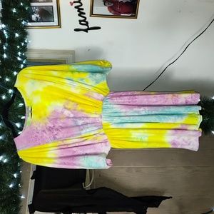 Neon colored White Birch dress